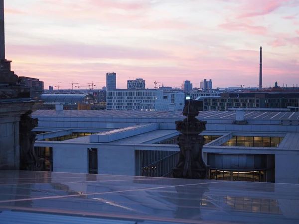 Vue aérienne de Berlin la nuit — Photo