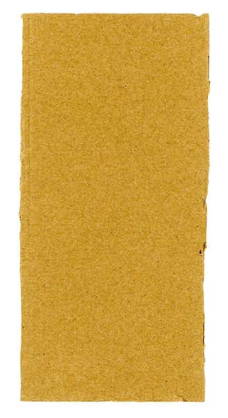 Brun carton ondulé texture fond isolé sur le blanc — Photo