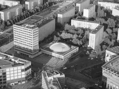Berlin 'in siyah beyaz hava manzarası