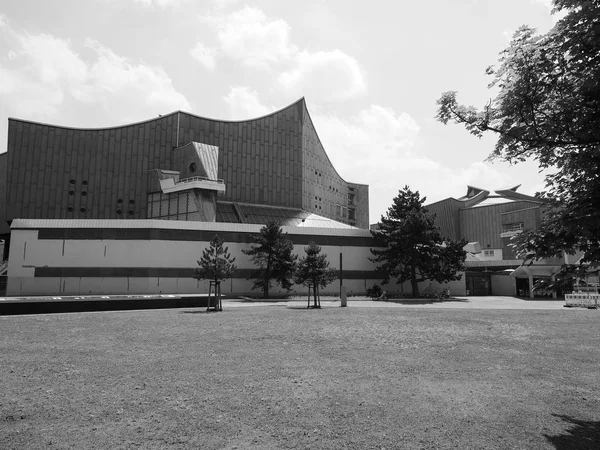 Philharmonie a Berlino in bianco e nero — Foto Stock