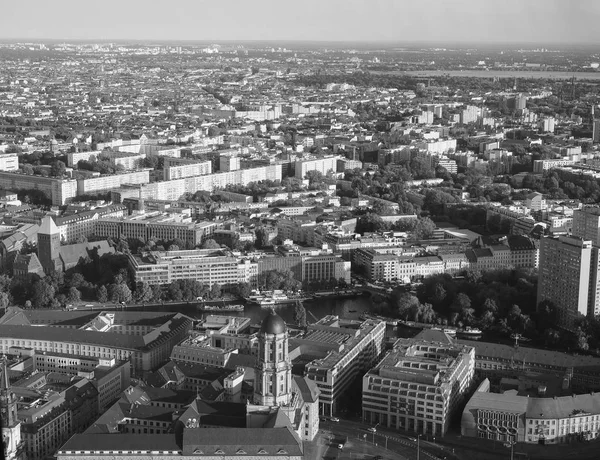 Veduta aerea di Berlino in bianco e nero — Foto Stock