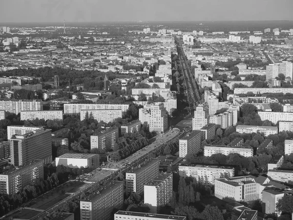 Veduta aerea di Berlino in bianco e nero — Foto Stock