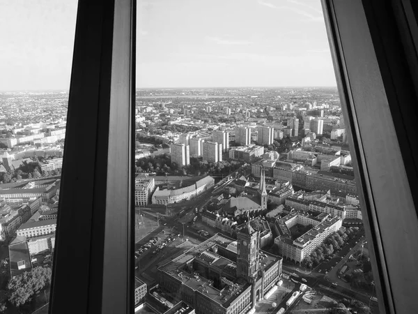 Luchtfoto van Berlijn in zwart-wit — Stockfoto