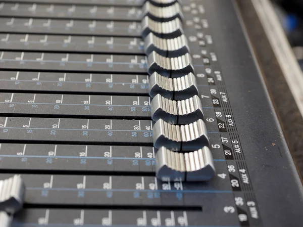 Soundboard mixer detalj — Stockfoto