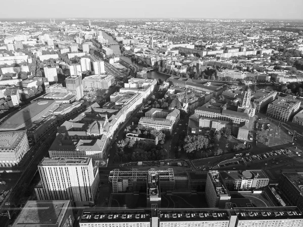 Veduta aerea di Berlino in bianco e nero — Foto Stock