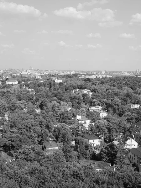 Vue aérienne de Berlin en noir et blanc — Photo