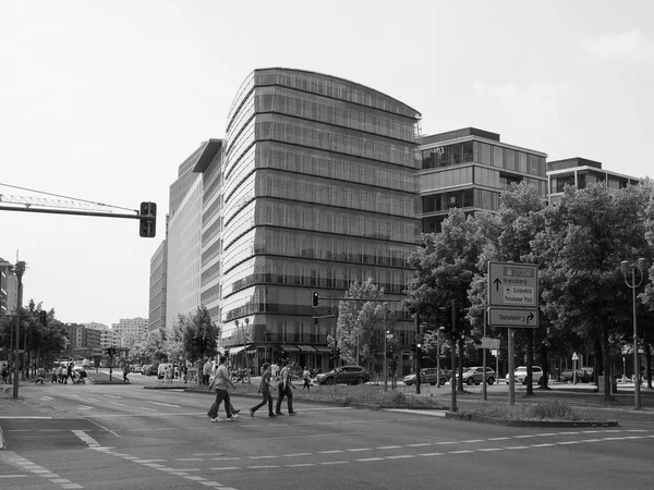 Veduta della città di Berlino in bianco e nero — Foto Stock