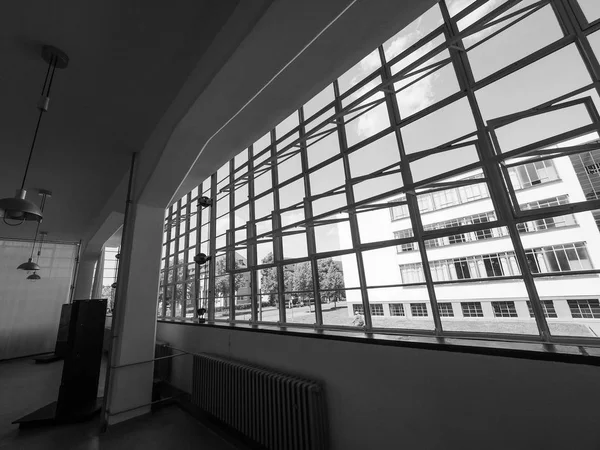 Bauhaus in Dessau in black and white — Stock Photo, Image