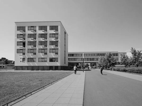 Bauhaus em Dessau em preto e branco — Fotografia de Stock