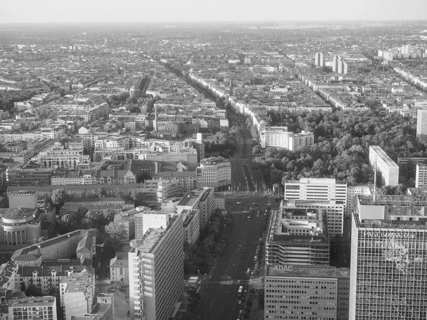 Aerial view of Berlin in black and white — Stock Photo, Image