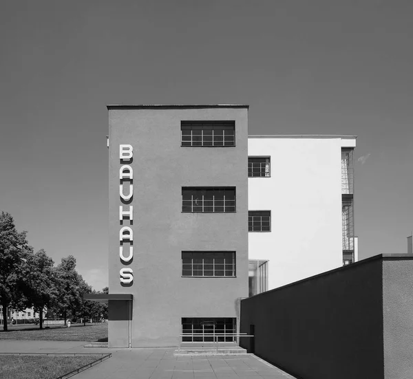 Bauhaus in Dessau in black and white — Stock Photo, Image