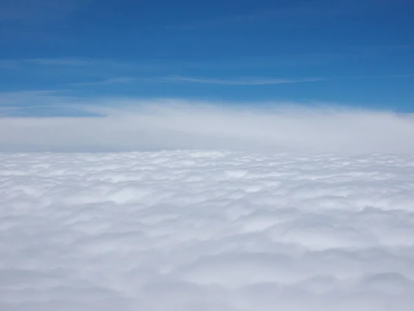 Aerial view blue sky with clouds background — Stock Photo, Image