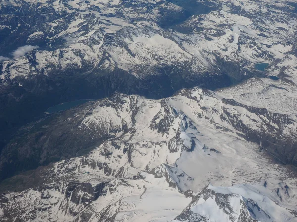 Aerial view of Alps mountain — Stock Photo, Image