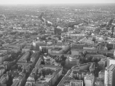 Berlin 'in siyah beyaz hava manzarası