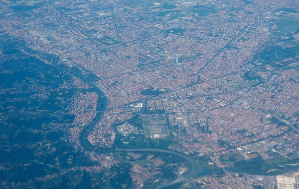 Luchtfoto van Turijn — Stockfoto