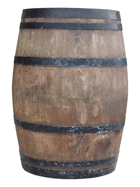 Barrel cask for wine isolated over white — Stock Photo, Image