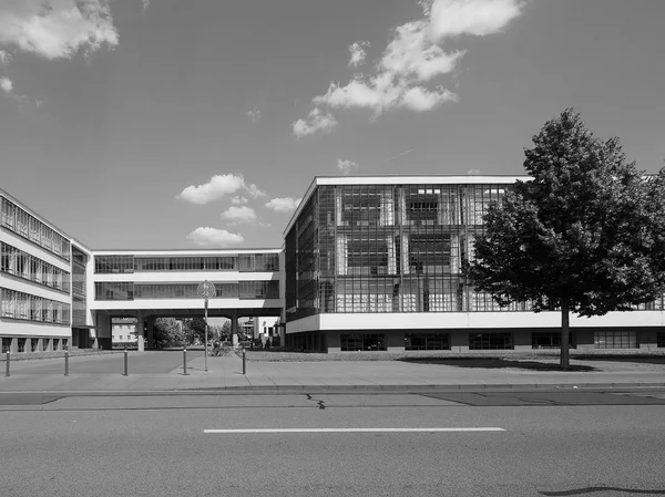 Bauhaus in Dessau in black and white — Stock Photo, Image