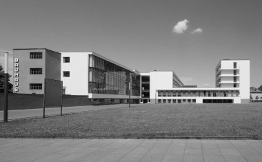 Bauhaus in Dessau, siyah beyaz