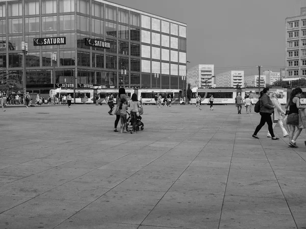 Alexanderplatz στο Βερολίνο σε μαύρο και άσπρο — Φωτογραφία Αρχείου