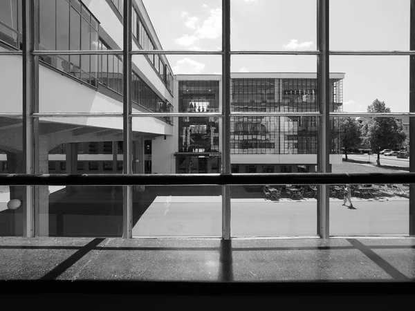 Bauhaus in Dessau in black and white — Stock Photo, Image