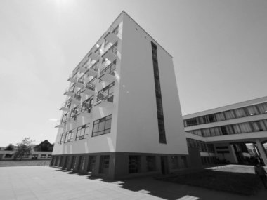 Bauhaus in Dessau, siyah beyaz