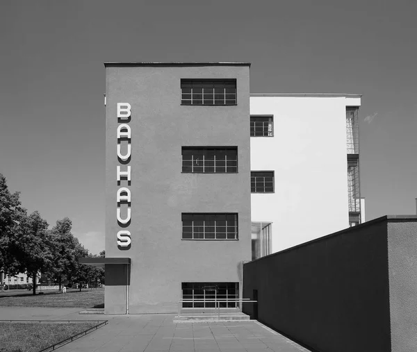 Bauhaus in Dessau in black and white — Stock Photo, Image