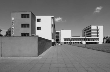 Bauhaus in Dessau, siyah beyaz