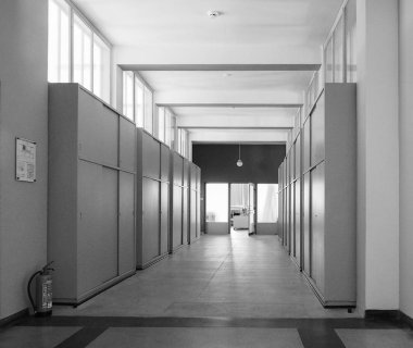 Bauhaus in Dessau, siyah beyaz