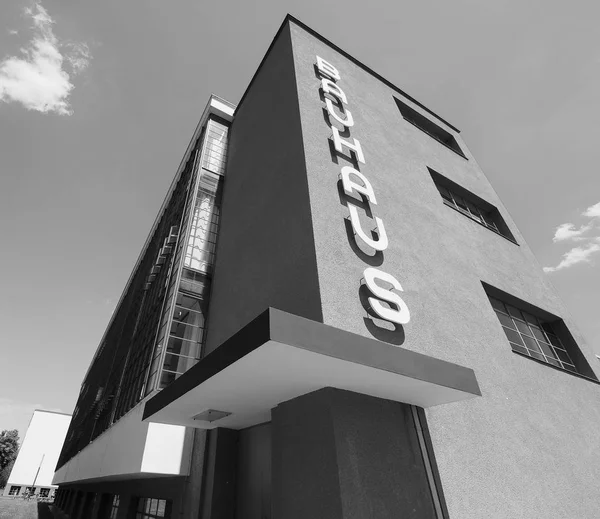 Bauhaus in Dessau in black and white — Stock Photo, Image