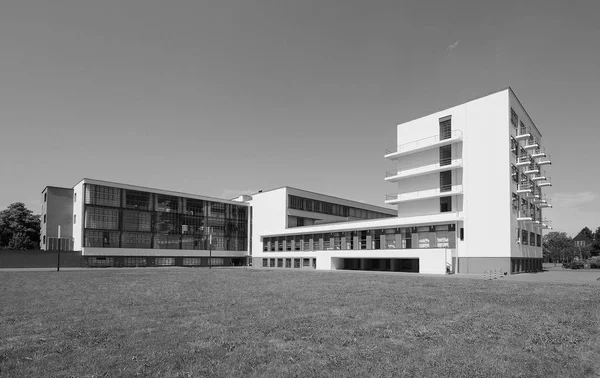 Bauhaus in Dessau in black and white — Stock Photo, Image