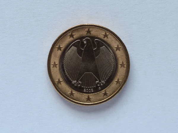 1 euro mince, Německo, Evropa — Stock fotografie