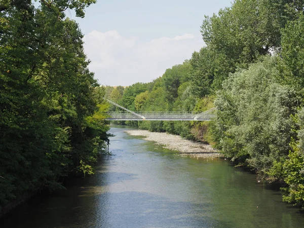 River Dora in Parco Dora park in Turin — Stock Photo, Image