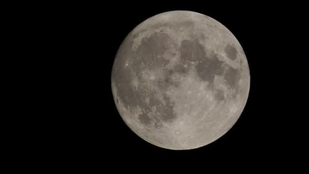 Full Moon Seen Telescope — Stock Video