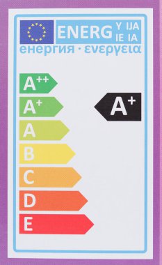 Berlin - Ağu 2019: Enerji sınıfı işareti