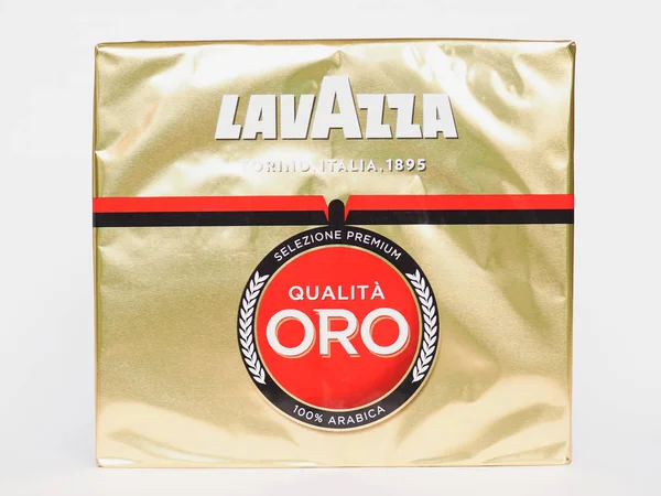 Torino - Ağu 2019: Lavazza oro kahve — Stok fotoğraf