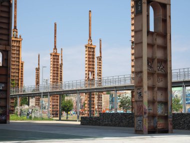 Torino'da Parco Dora endüstriyel kalıntıları