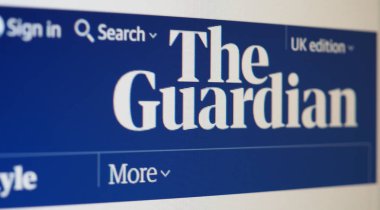 Londra - Ağu 2019: The Guardian gazetesi web sitesi