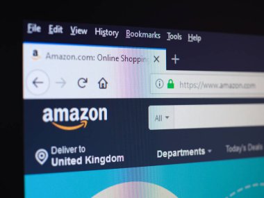 Seattle - Ağu 2019: Web sitesinde Amazon işareti