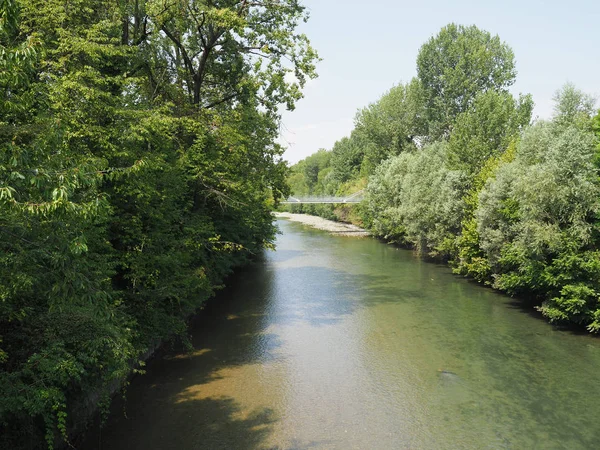 River Dora in Parco Dora park in Turin — Stock Photo, Image