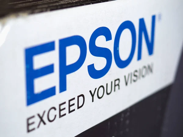 NAGANO - AUG 2019: Assinatura Epson — Fotografia de Stock