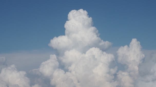 Luftaufnahme Der Wolken Von Oben Aus Dem Fliegenden Flugzeug — Stockvideo