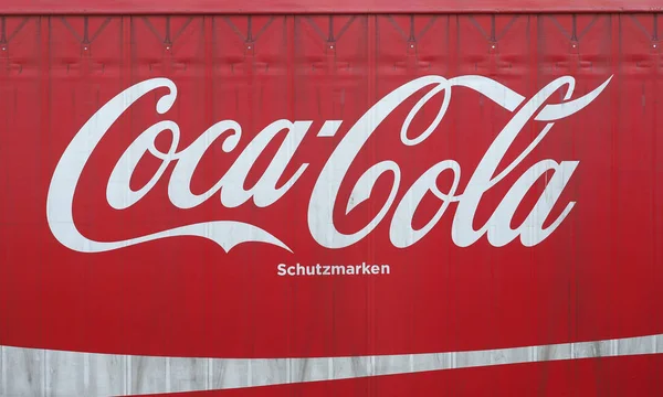 Koeln-aug 2019: Coca Cola Sign — Stockfoto