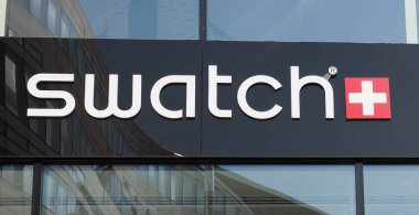Duesseldorf - Ağu 2019: Swatch işareti