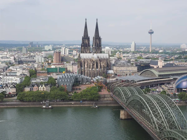 Вид с воздуха на Кёльн — стоковое фото