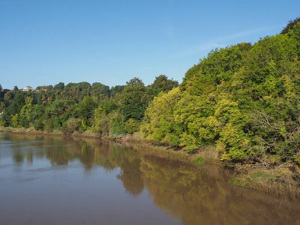 Rzeka Wye w Chepstow — Zdjęcie stockowe