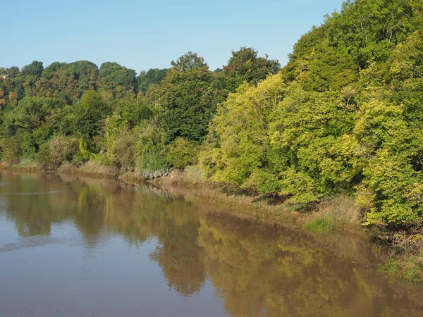 Fluss wye in chepstow — Stockfoto