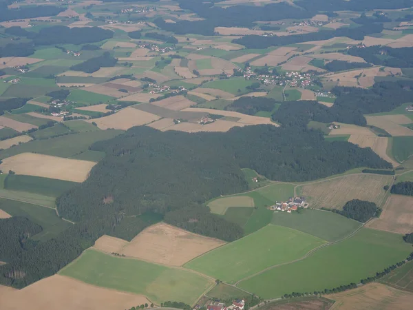Widok z lotu ptaka na niemiecki krajobraz — Zdjęcie stockowe