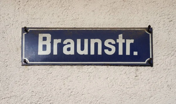 Koeln 'deki Braunstr işareti. — Stok fotoğraf