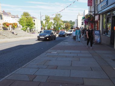 Chepstow şehrinin manzarası