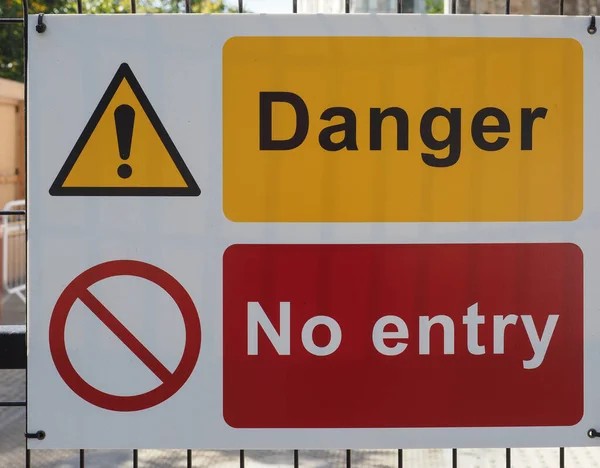 Danger No Entry sign — Stock Photo, Image